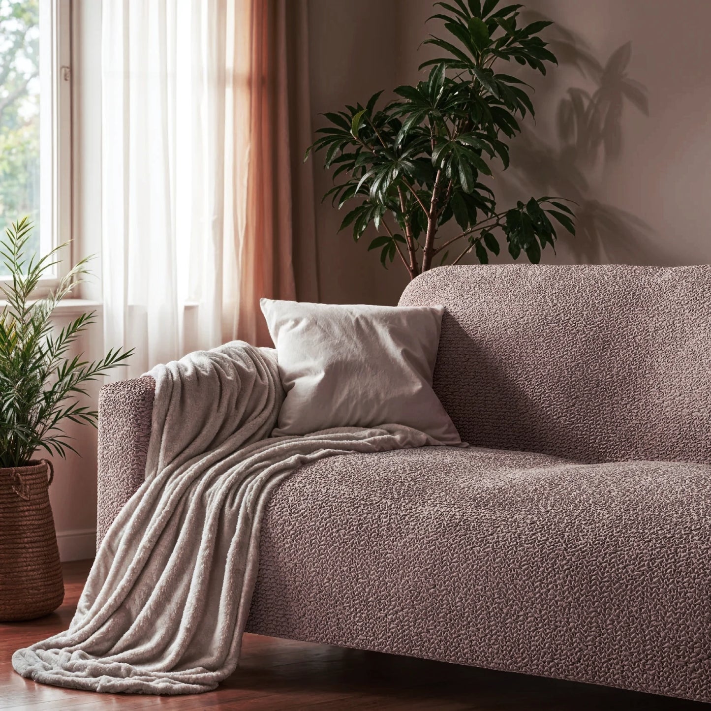 2 Seater Sofa Cover - Choco, Microfibra
