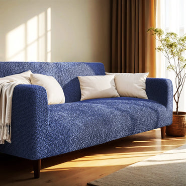 2 Seater Sofa Cover - Blue, Microfibra