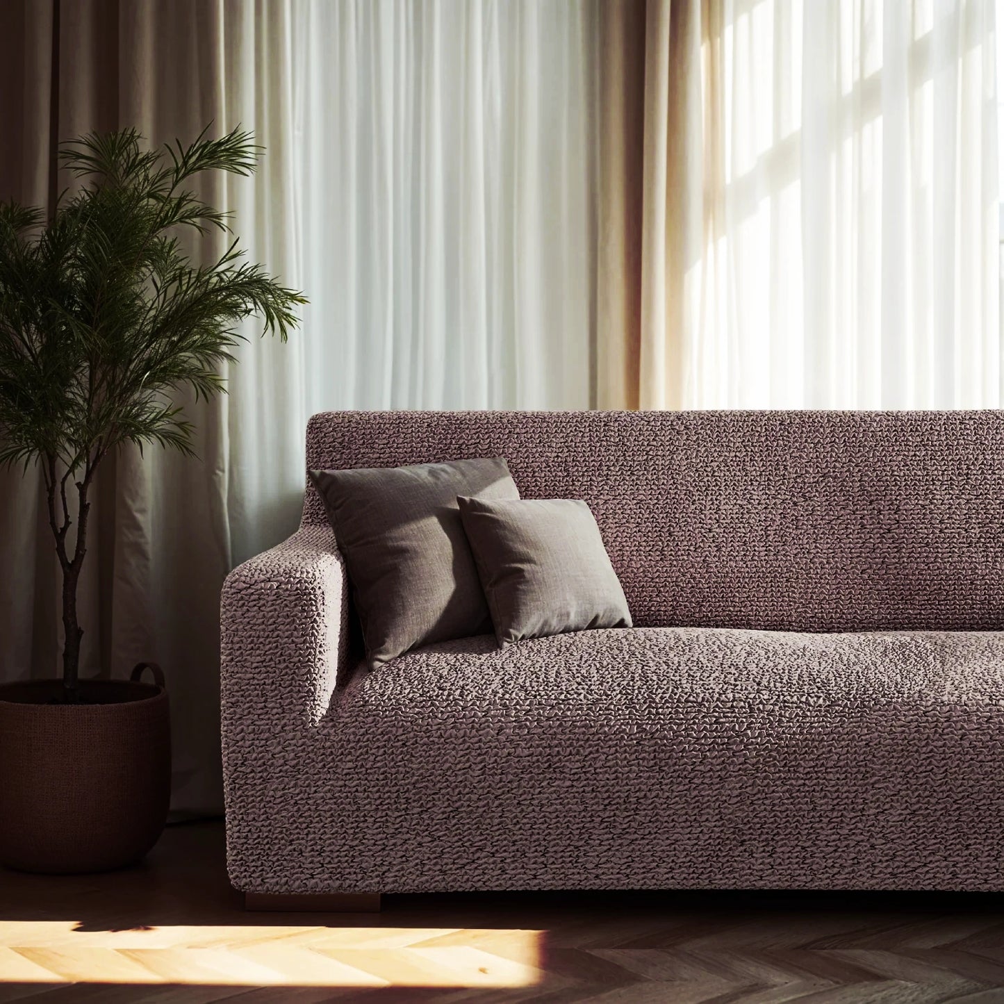 2 Seater Sofa Cover - Choco, Microfibra