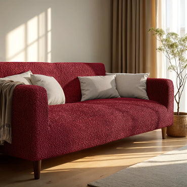 2 Seater Sofa Cover - Bordeaux, Microfibra