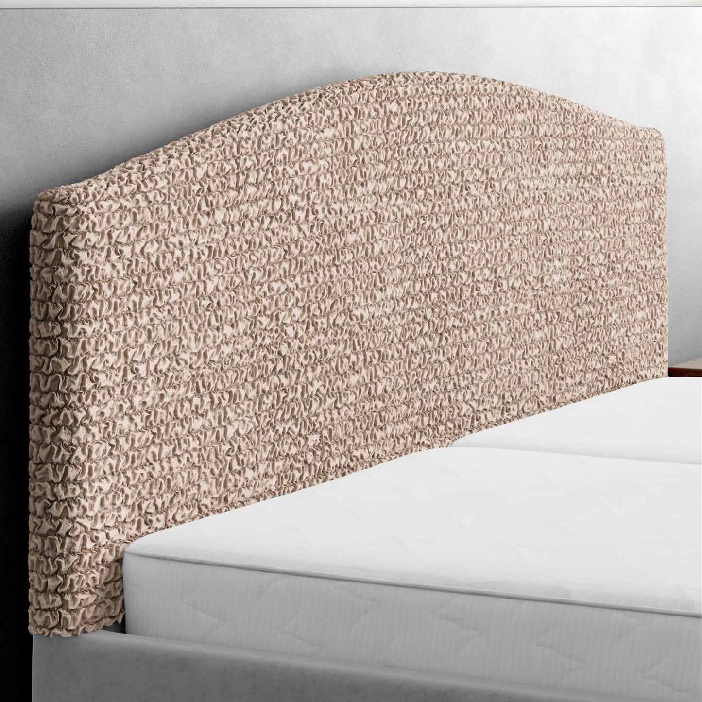 Bed Headboard & Frame Cover (Full/King)- Tapioca, Microfibra Collection