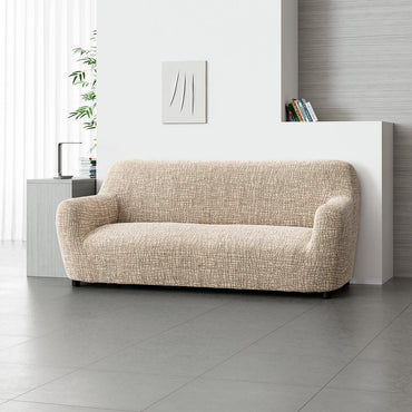 3 Seater Sofa Cover - Graffio Beige, Microfibra Printed