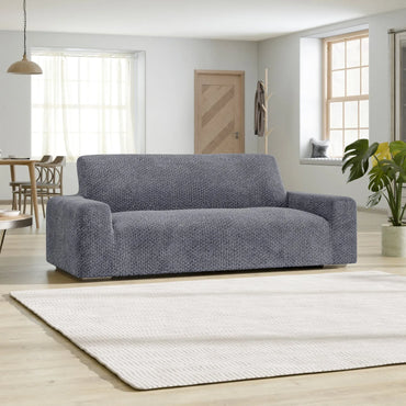 3 Seater Sofa Cover - Grey, Velvet Collection