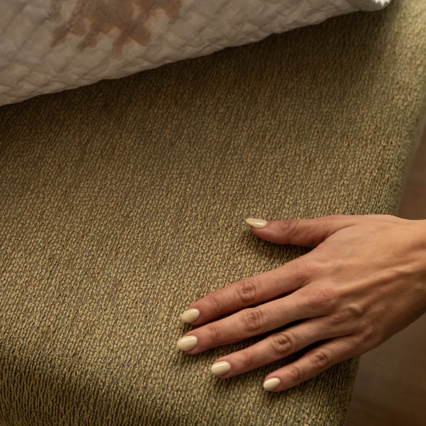 Arm Chair Seat Cover - Pearl, Microfibra
