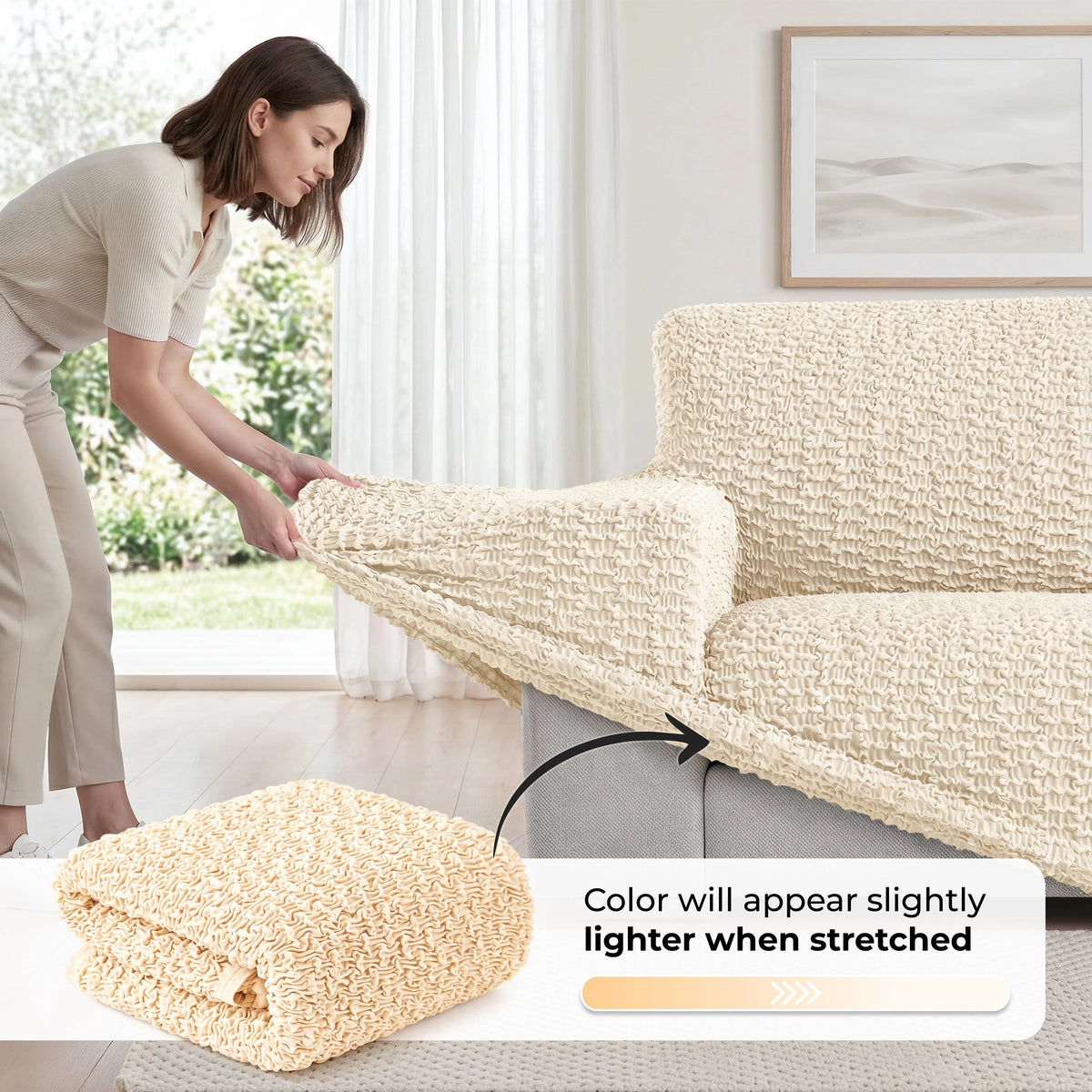 L-Shaped Sofa Cover (Right Chaise) - Embrace Collection