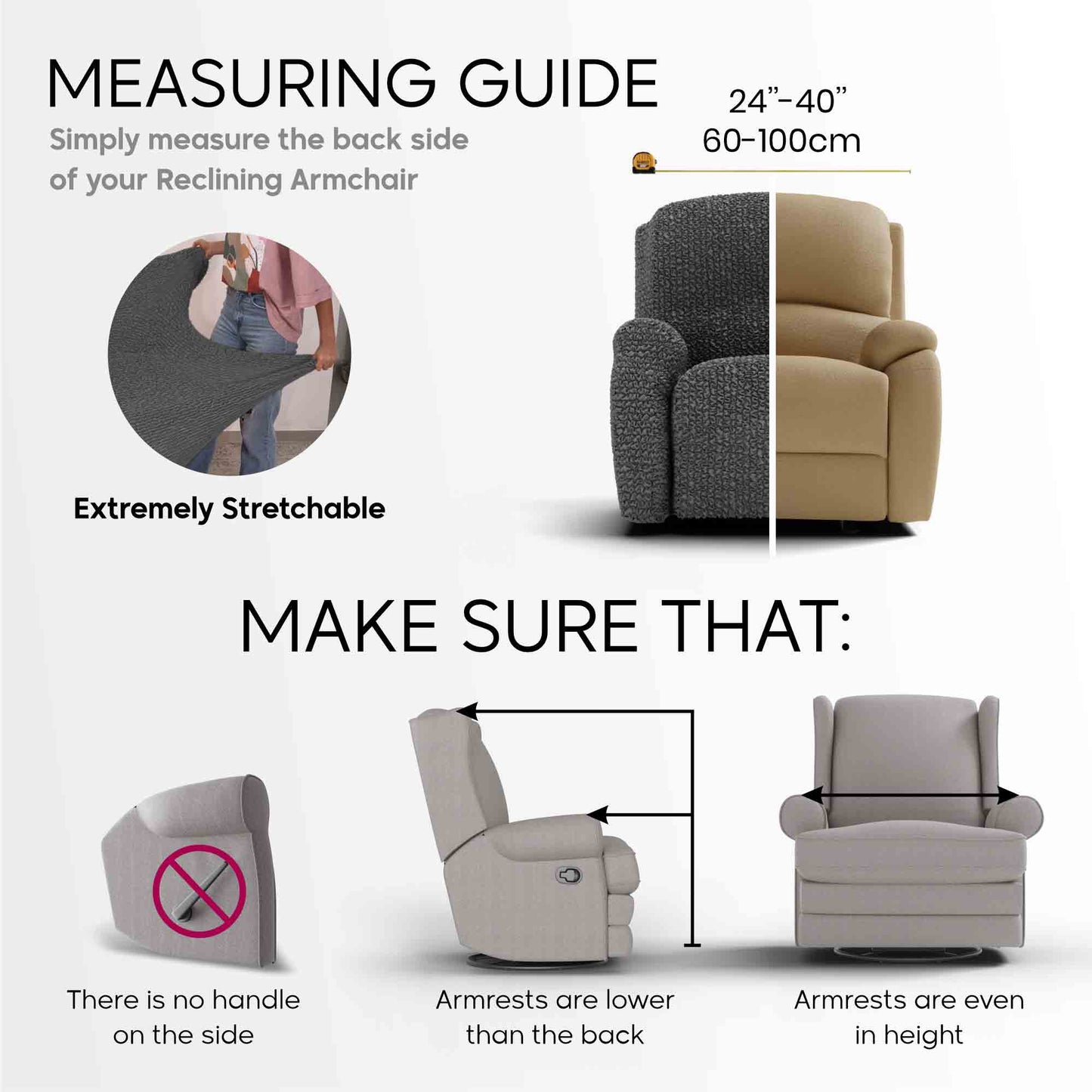 Recliner Chair Cover - Mango, Microfibra