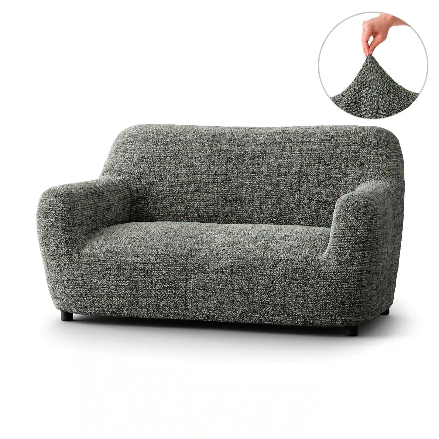 2 Seater Sofa Cover - Vittoria Green, Microfibra Printed