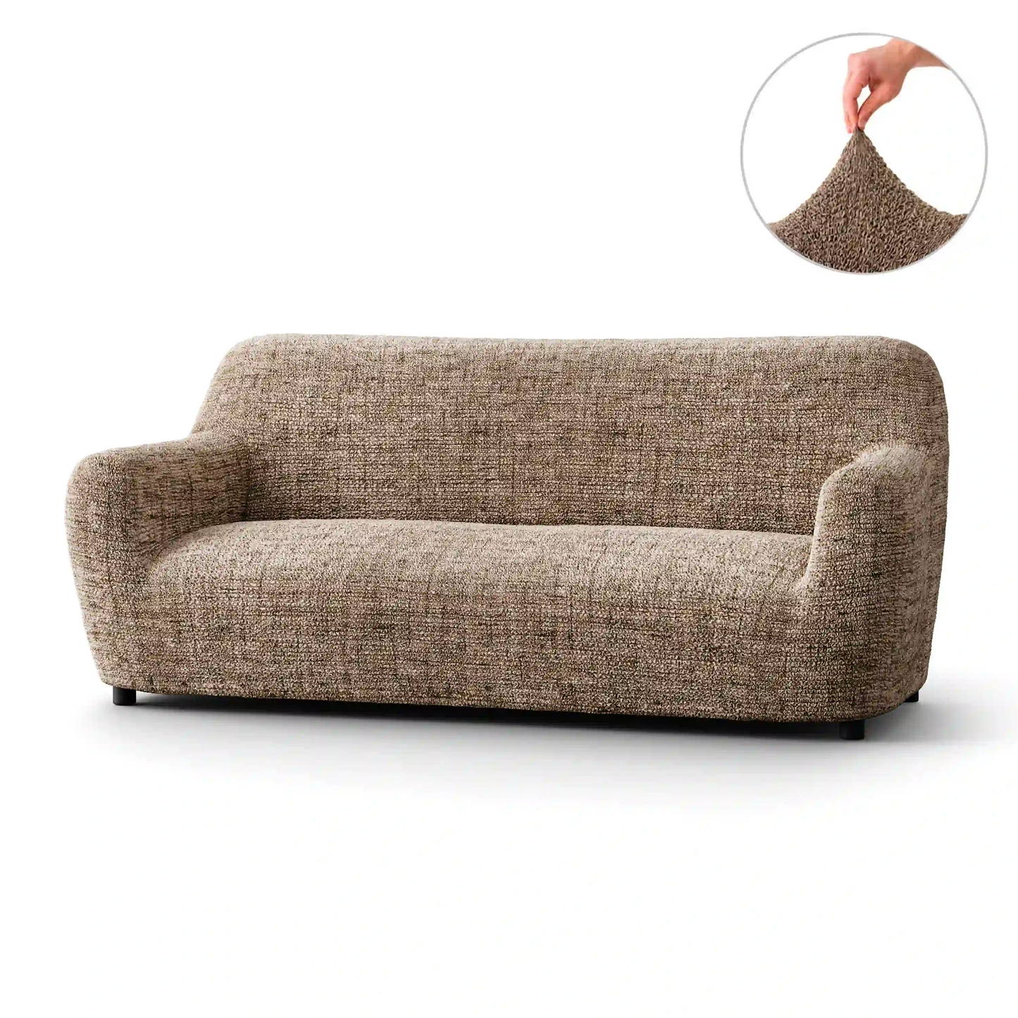 3 Seater Sofa Cover - Vittoria Latte, Microfibra Printed