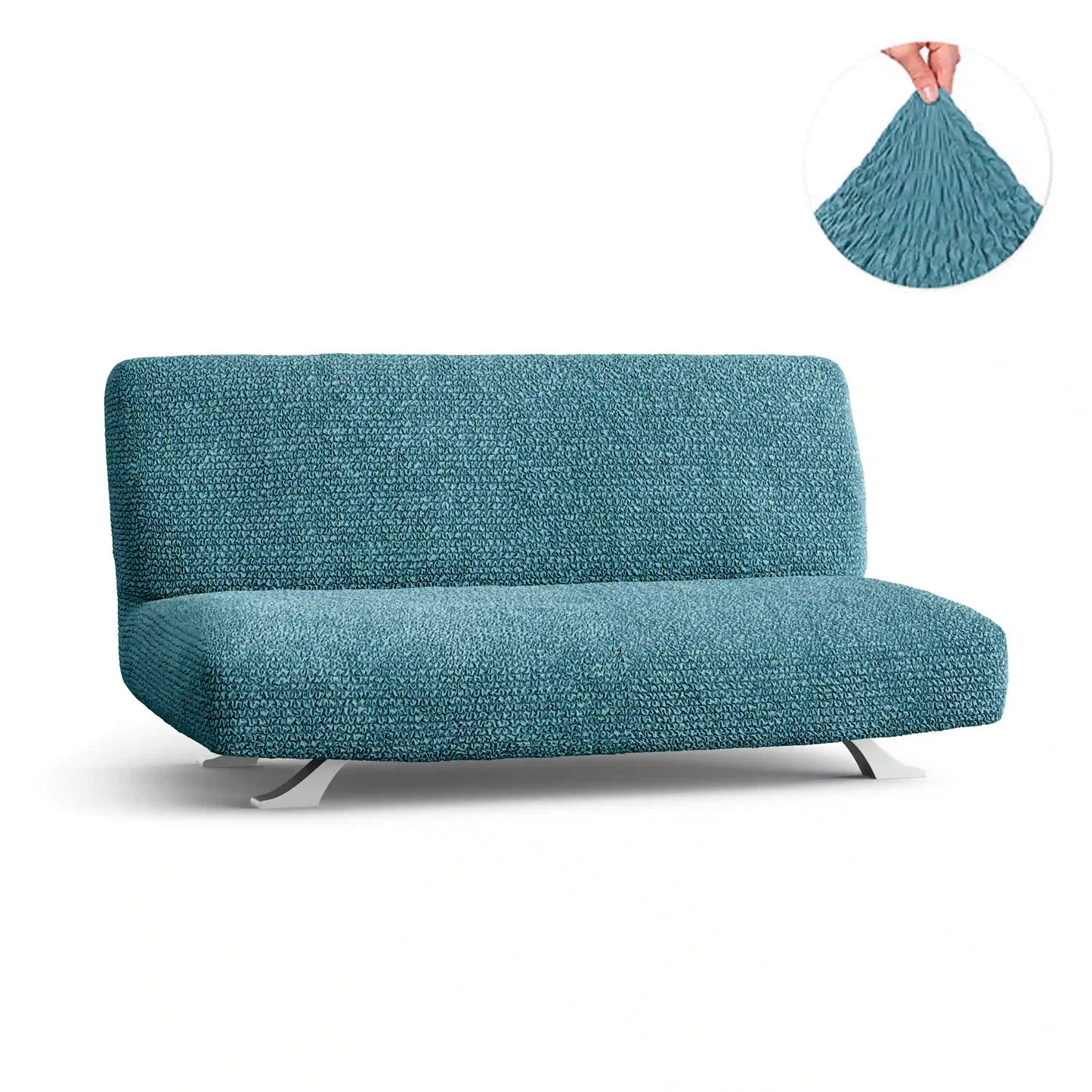 Housse pour canapé-lit futon sans accoudoirs - Tiffany, microfibre