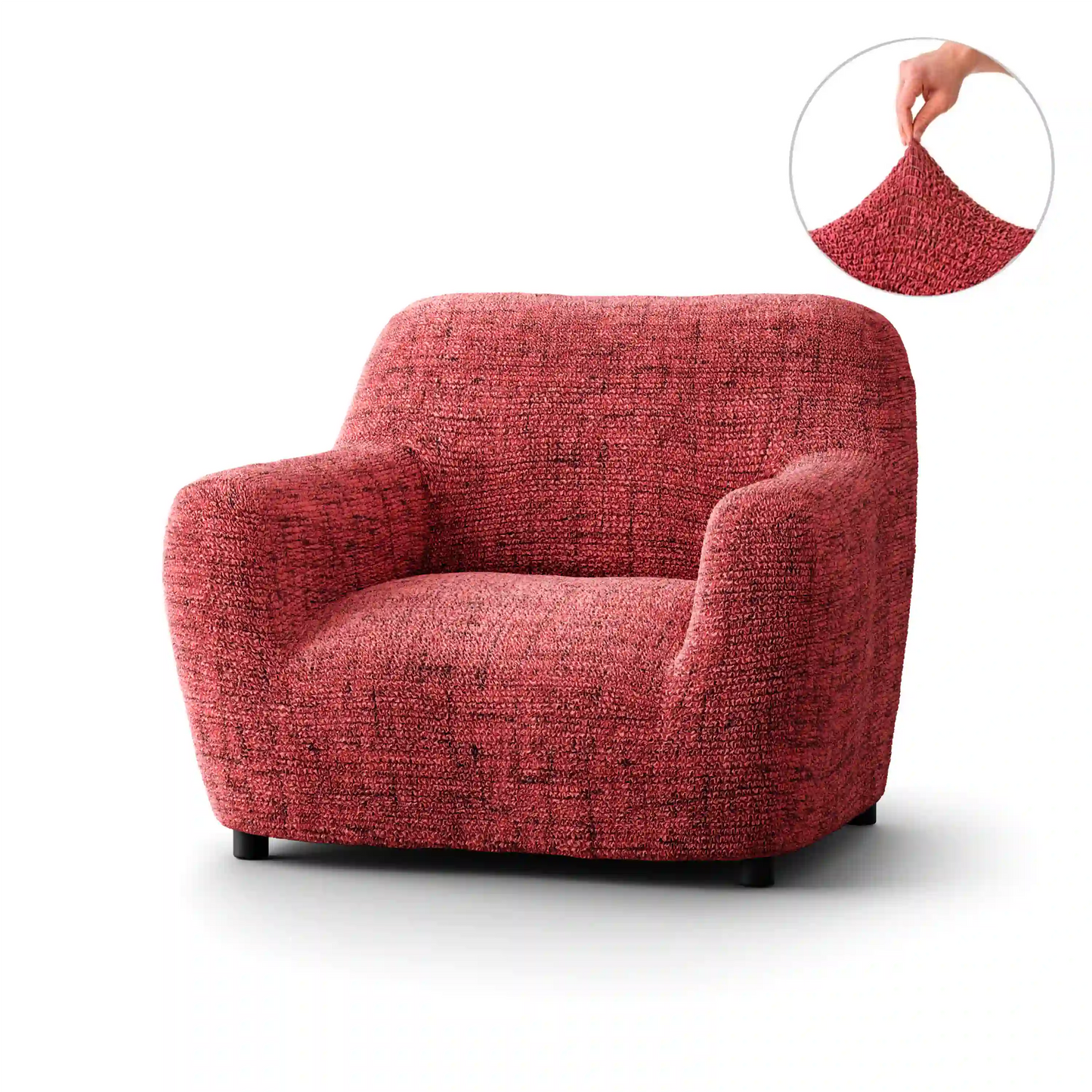 Housse de Fauteuil - Rouge Vittoria, Microfibre Imprimée