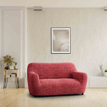 2 Seater Sofa Cover - Vittoria Red, Microfibra Printed