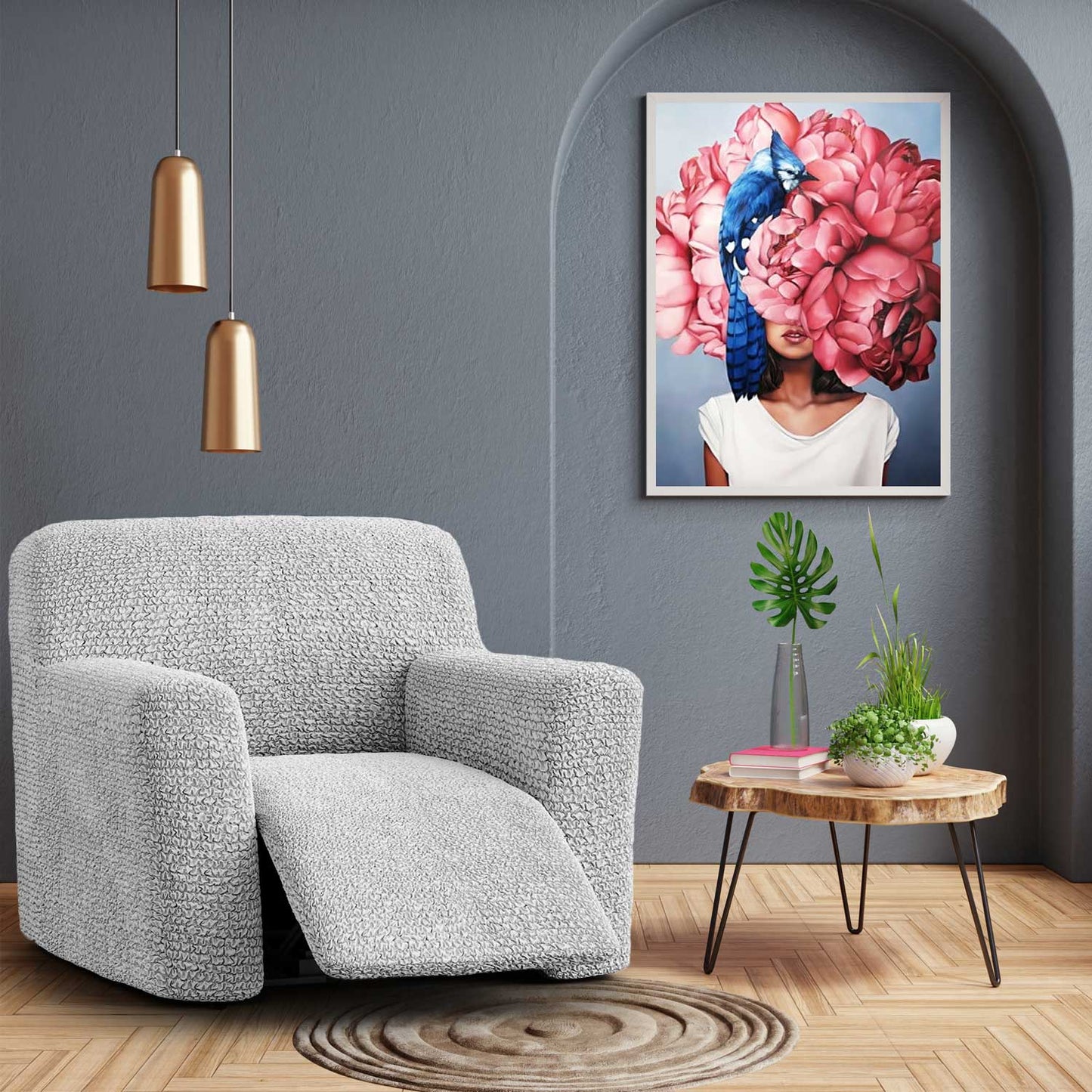 Housse pour fauteuil inclinable - Perle, Microfibre