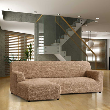 L-Shaped Sofa Cover (Left Chaise) - Latte, Microfibra Collection