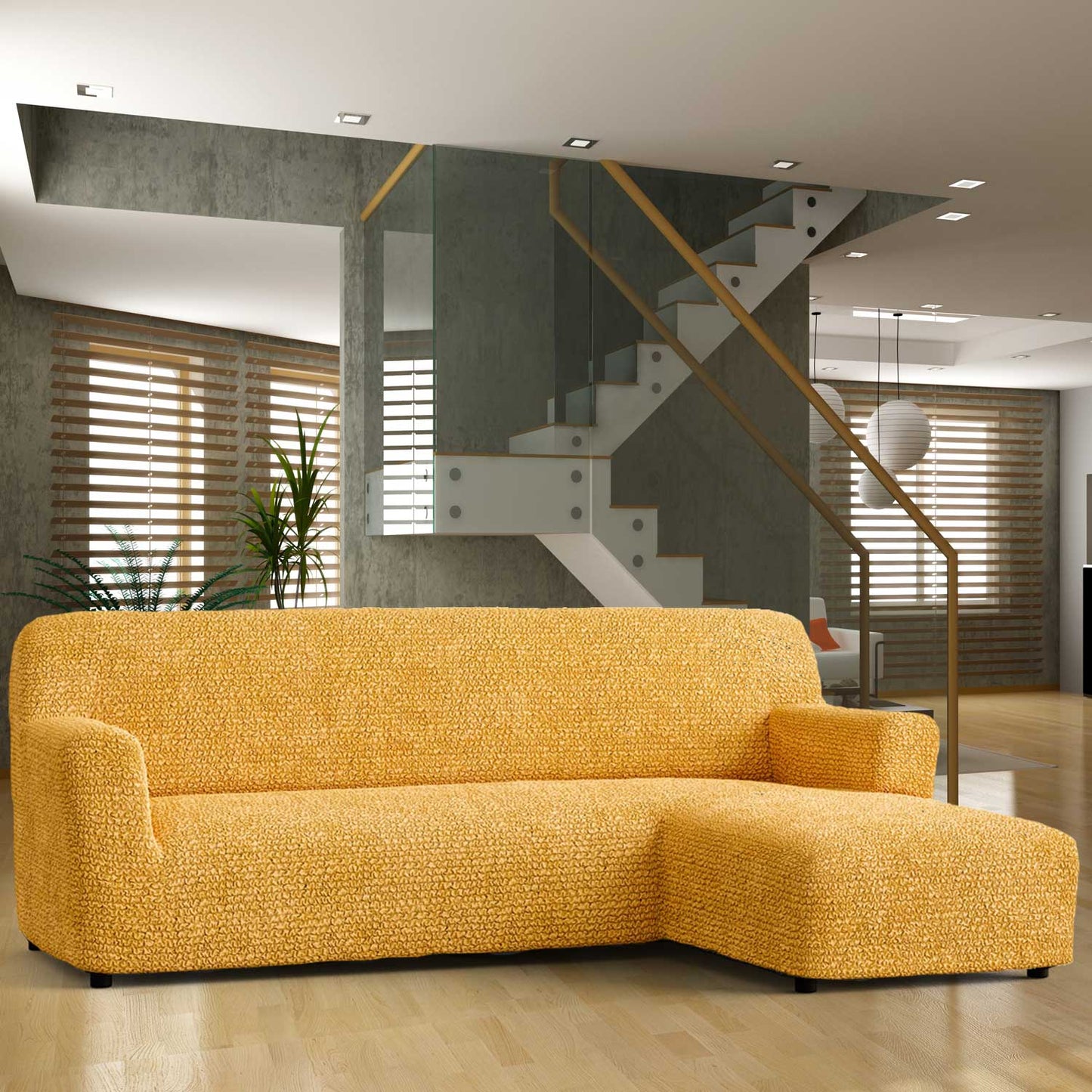 Housse de canapé en L (méridienne droite) - Mango, collection Microfibra