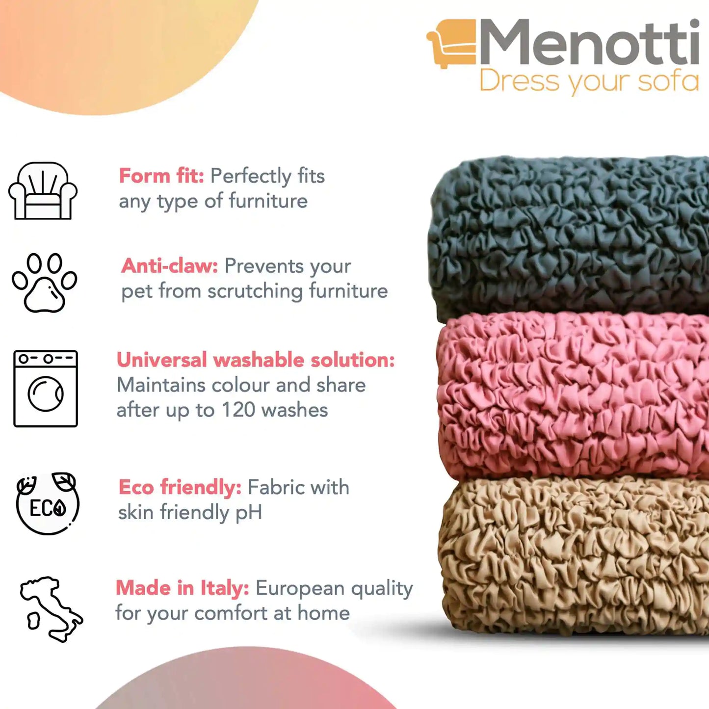 Seat Cushion Cover - Choco, Microfibra Collection