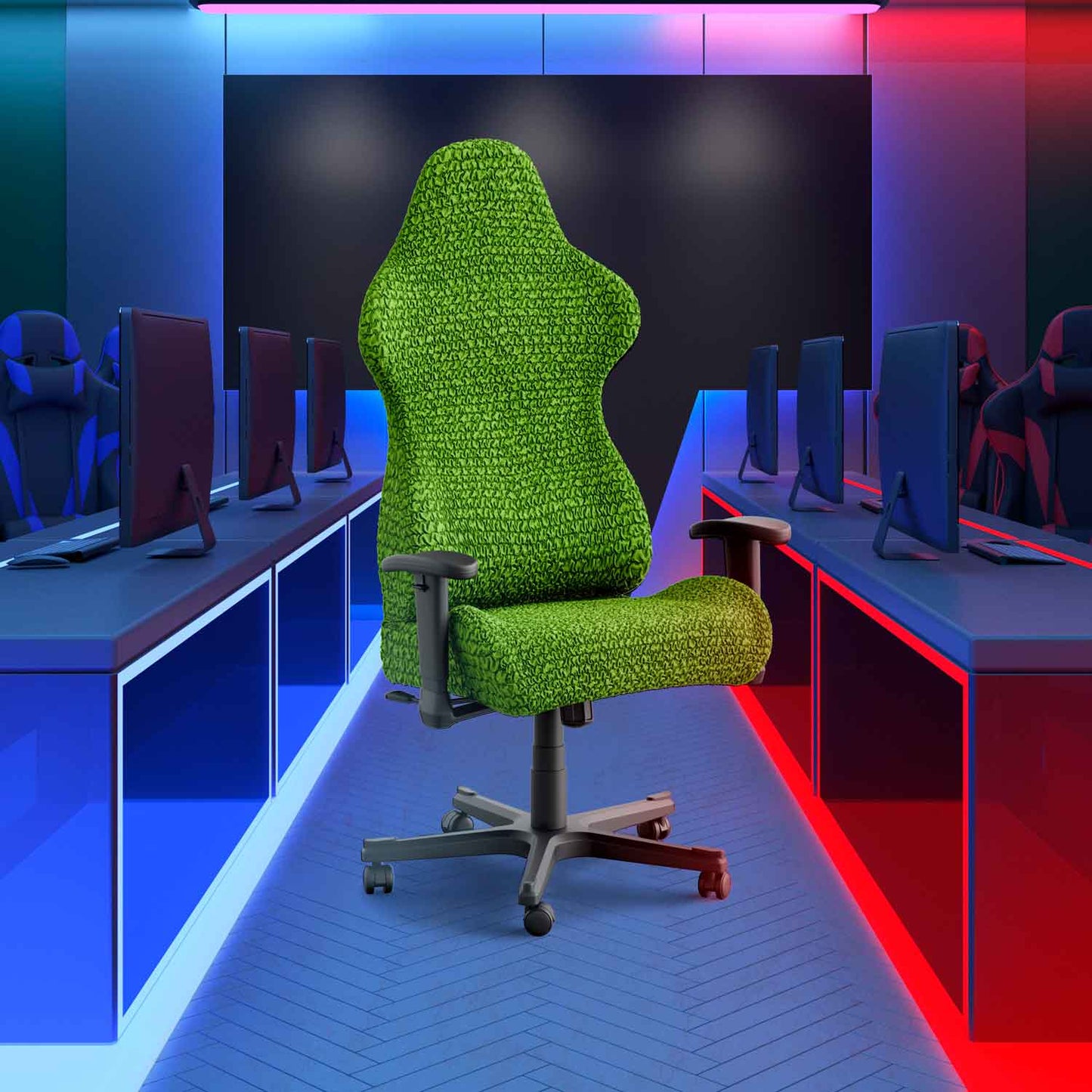 Office/ Gaming Chair Cover - Green, Microfibra Collection