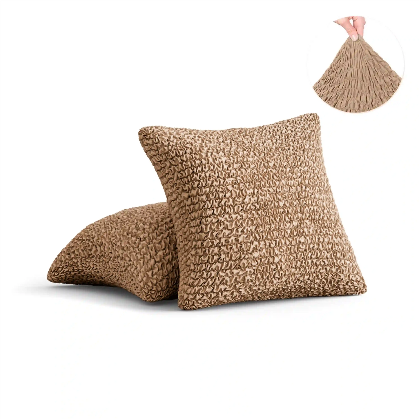 Housses de coussin en microfibre - Latte, Microfibre
