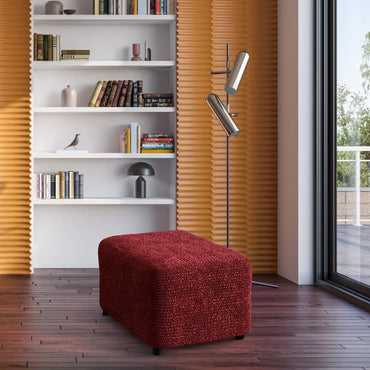 Footstool Cover - Bordeaux, Microfibra