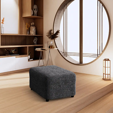 Footstool Cover - Charcoal, Microfibra
