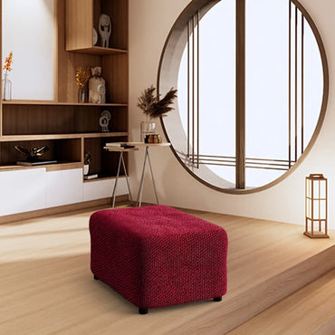 Footstool Cover - Bordeaux, Velvet