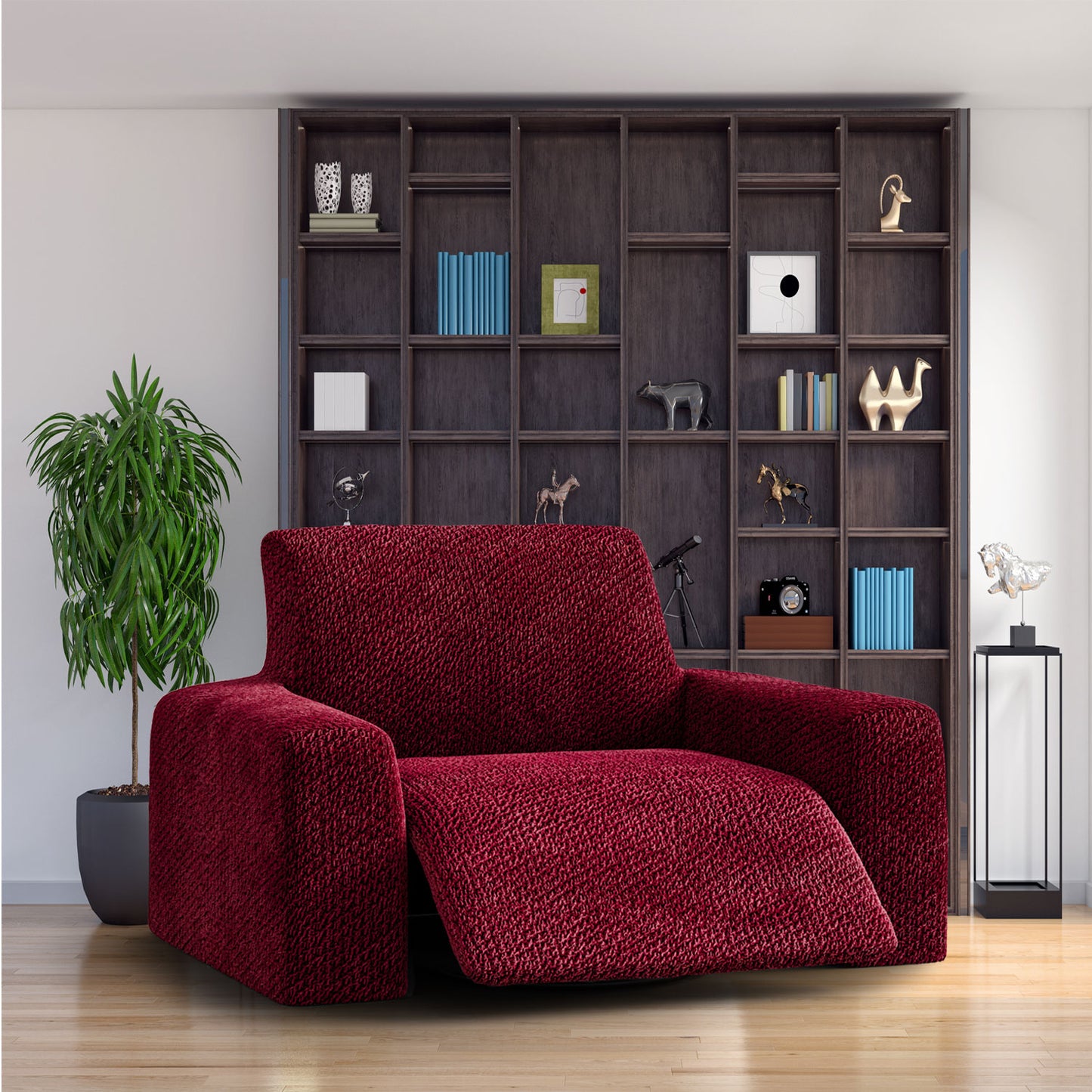 Housse pour fauteuil inclinable - Bordeaux, Velours