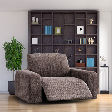 Recliner Chair Cover - Brown, Velvet