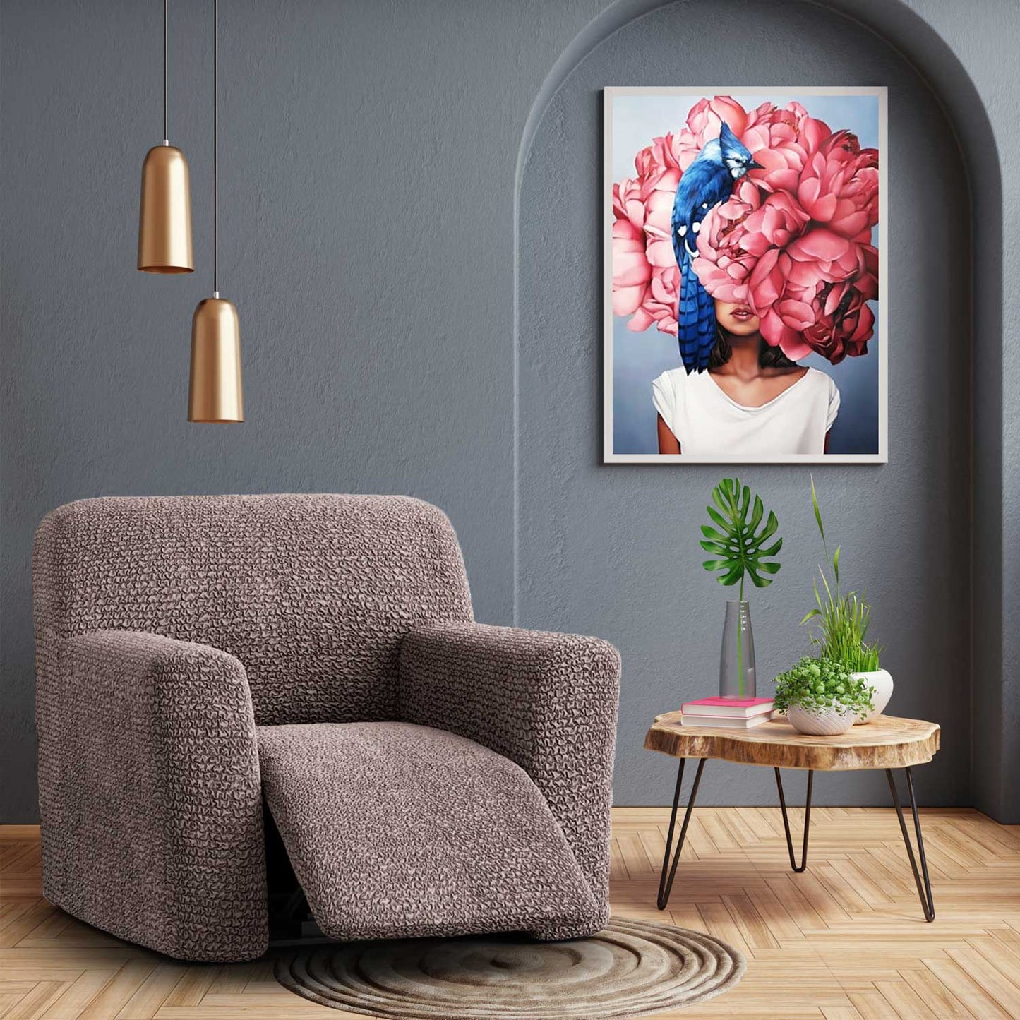 Housse pour fauteuil inclinable - Choco, Microfibre
