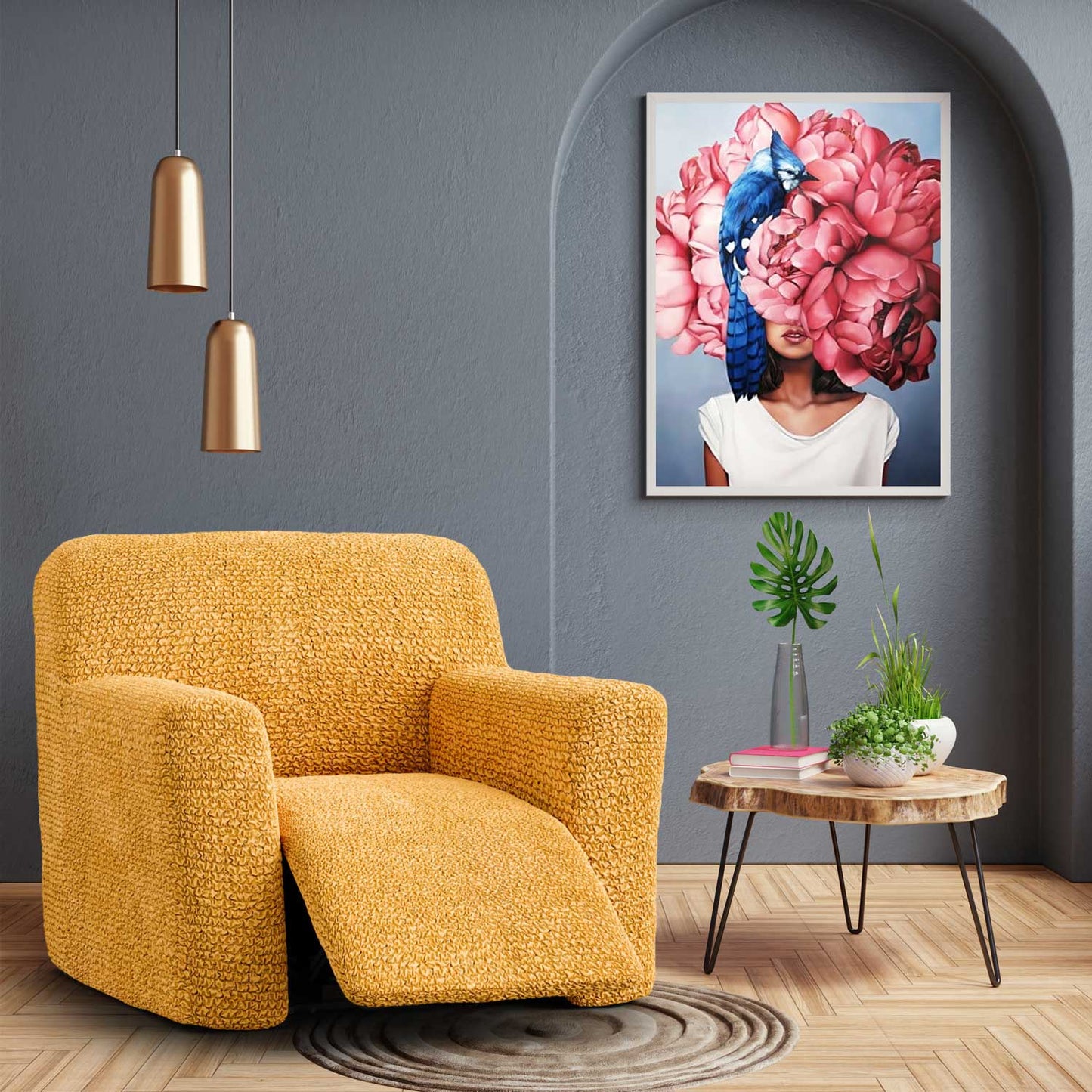 Housse pour fauteuil inclinable - mangue, microfibre