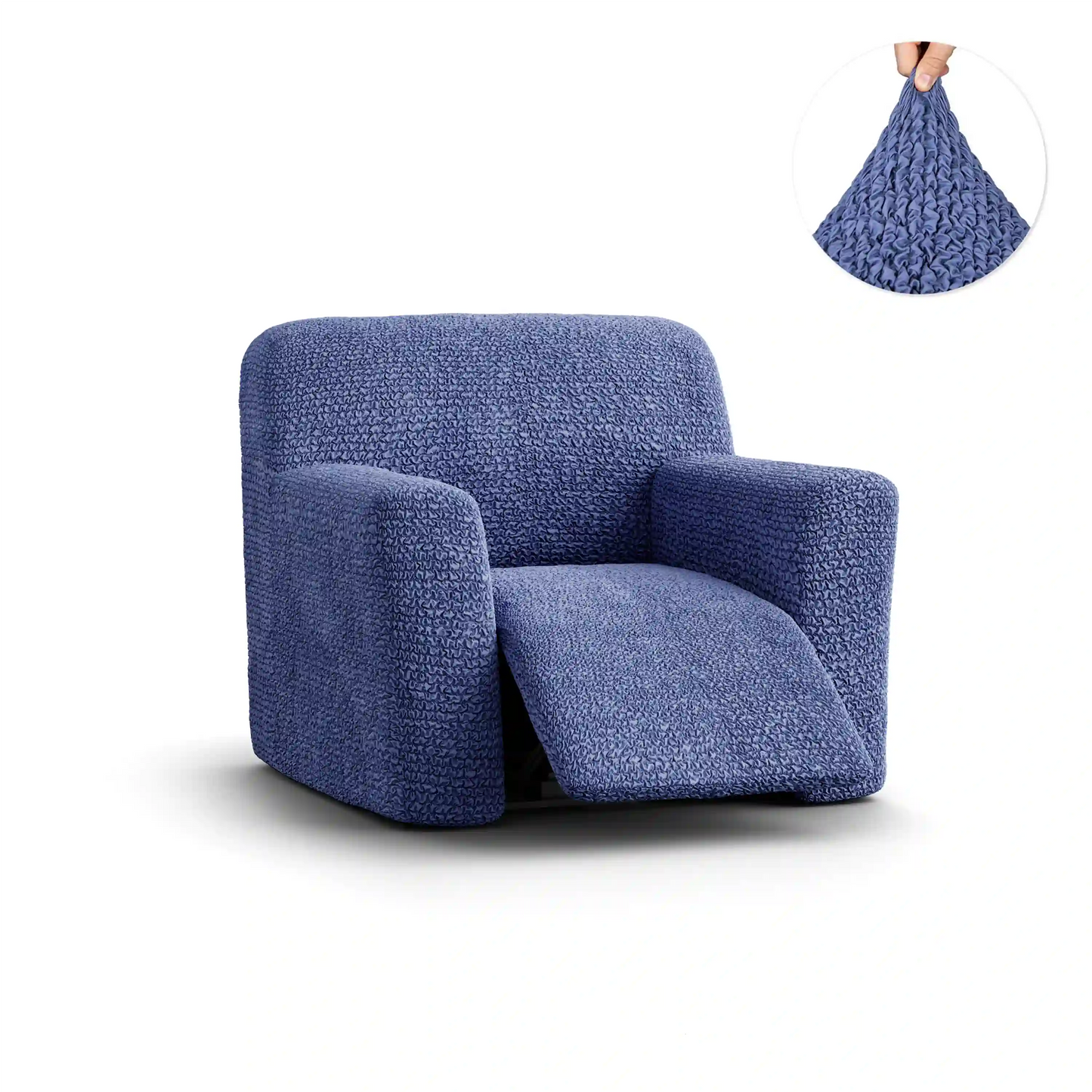 Recliner Chair Cover - Blue, Microfibra