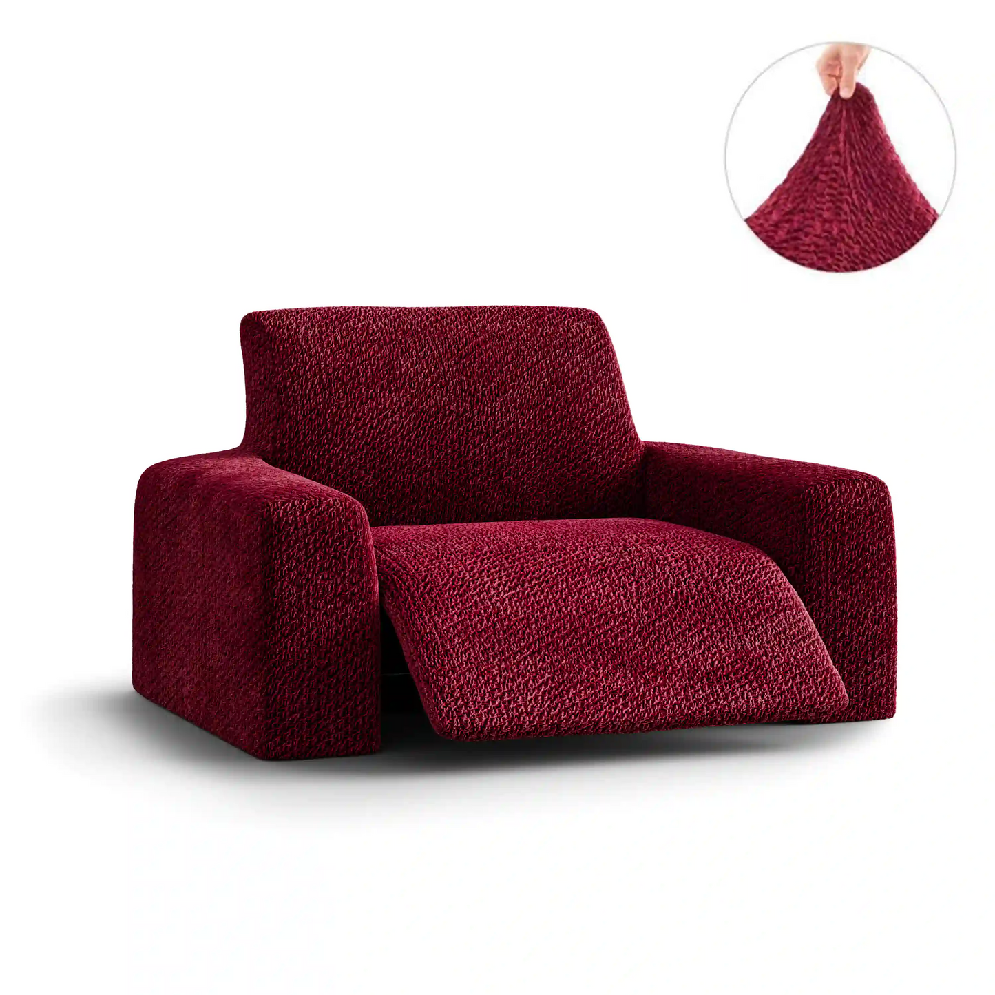 Housse pour fauteuil inclinable - Bordeaux, Velours