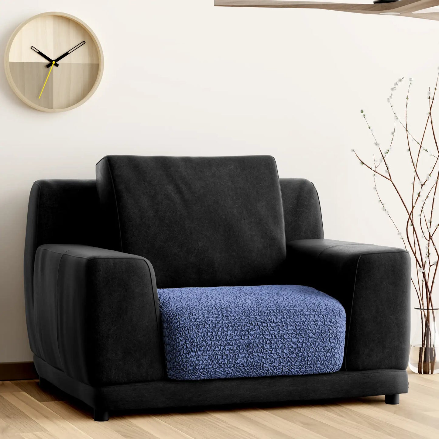 Seat Cushion Cover - Blue, Microfibra Collection