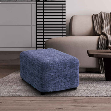 Housse de repose-pieds - Bleu Vittoria, imprimé en microfibre