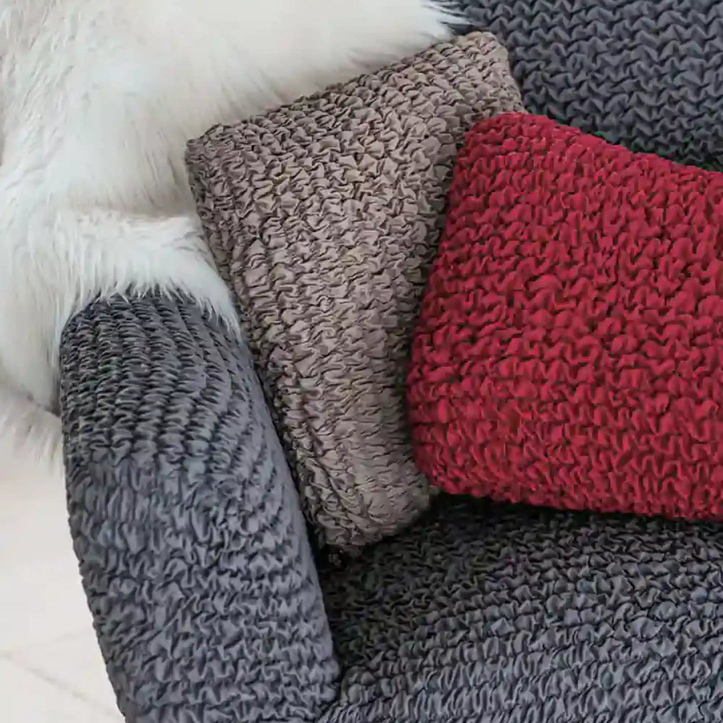 Set of 2 Microfibra Cushion Covers - Choco, Microfibra