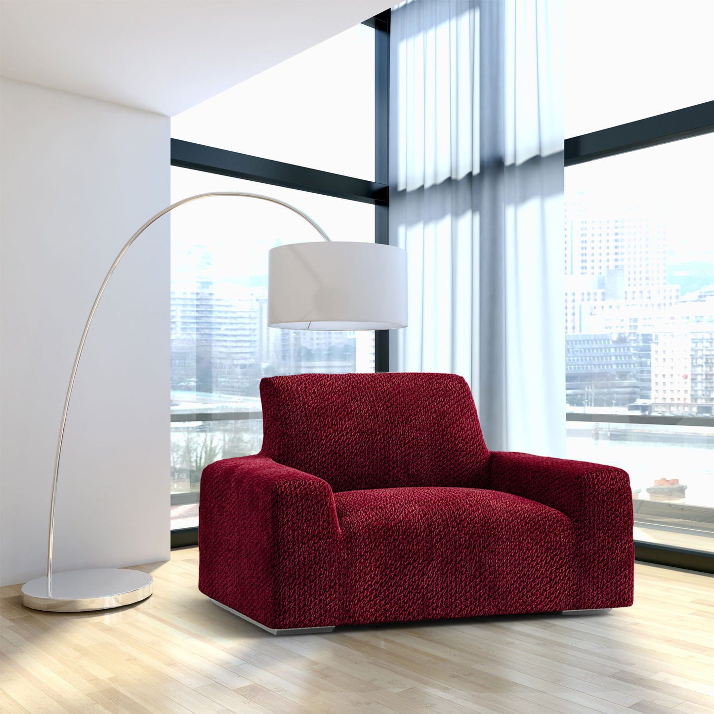 Arm Chair Cover - Bordeaux, Velvet