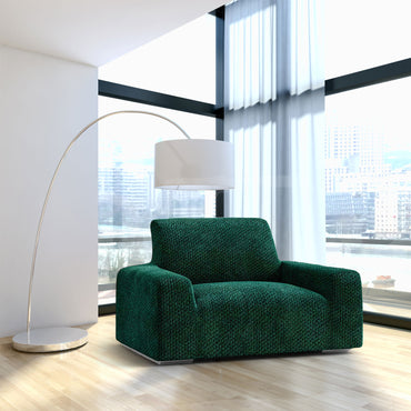 Arm Chair Cover - Green, Velvet