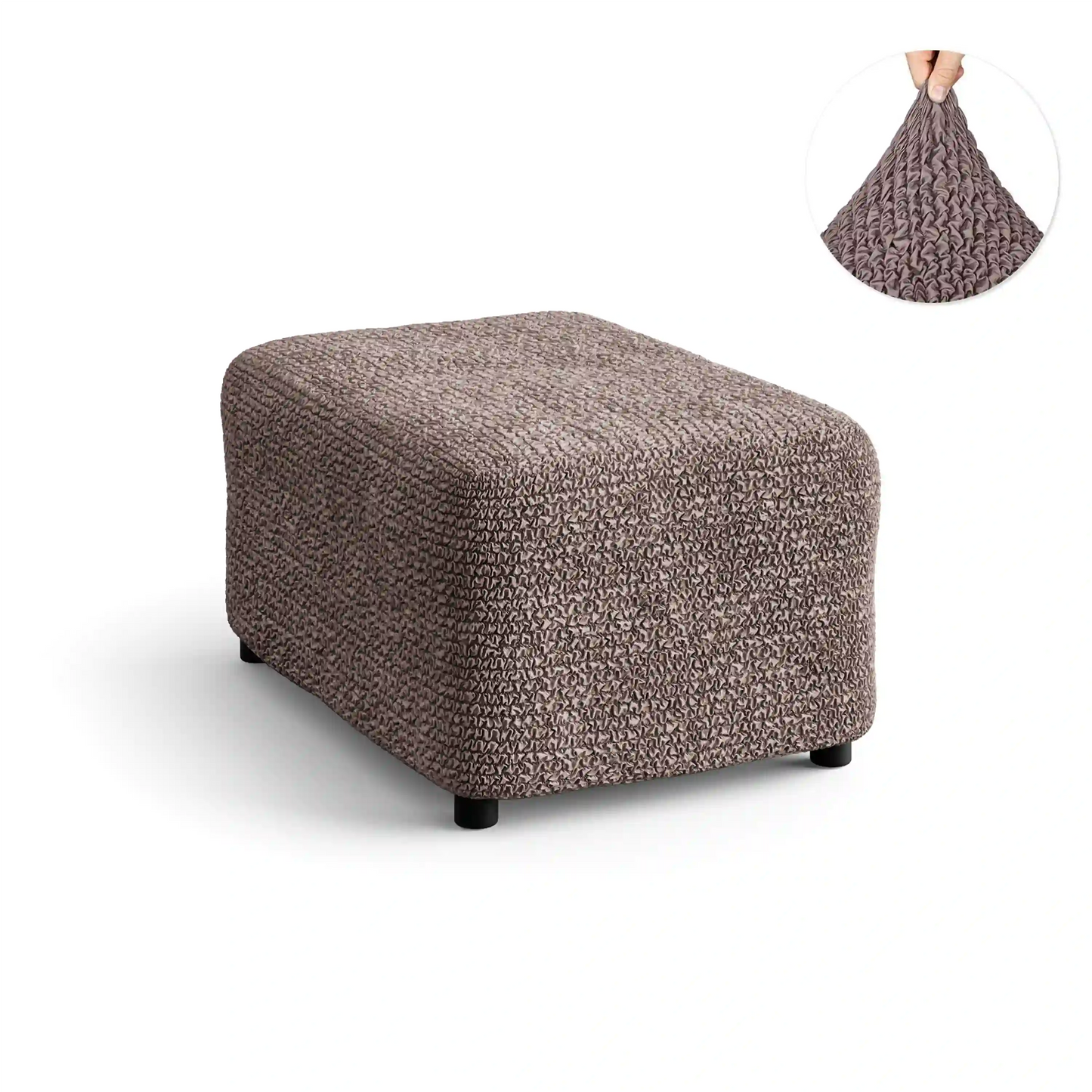 Footstool Cover - Choco, Microfibra