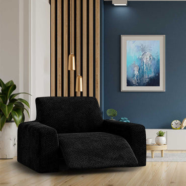 Recliner Chair Cover - Black, Velvet