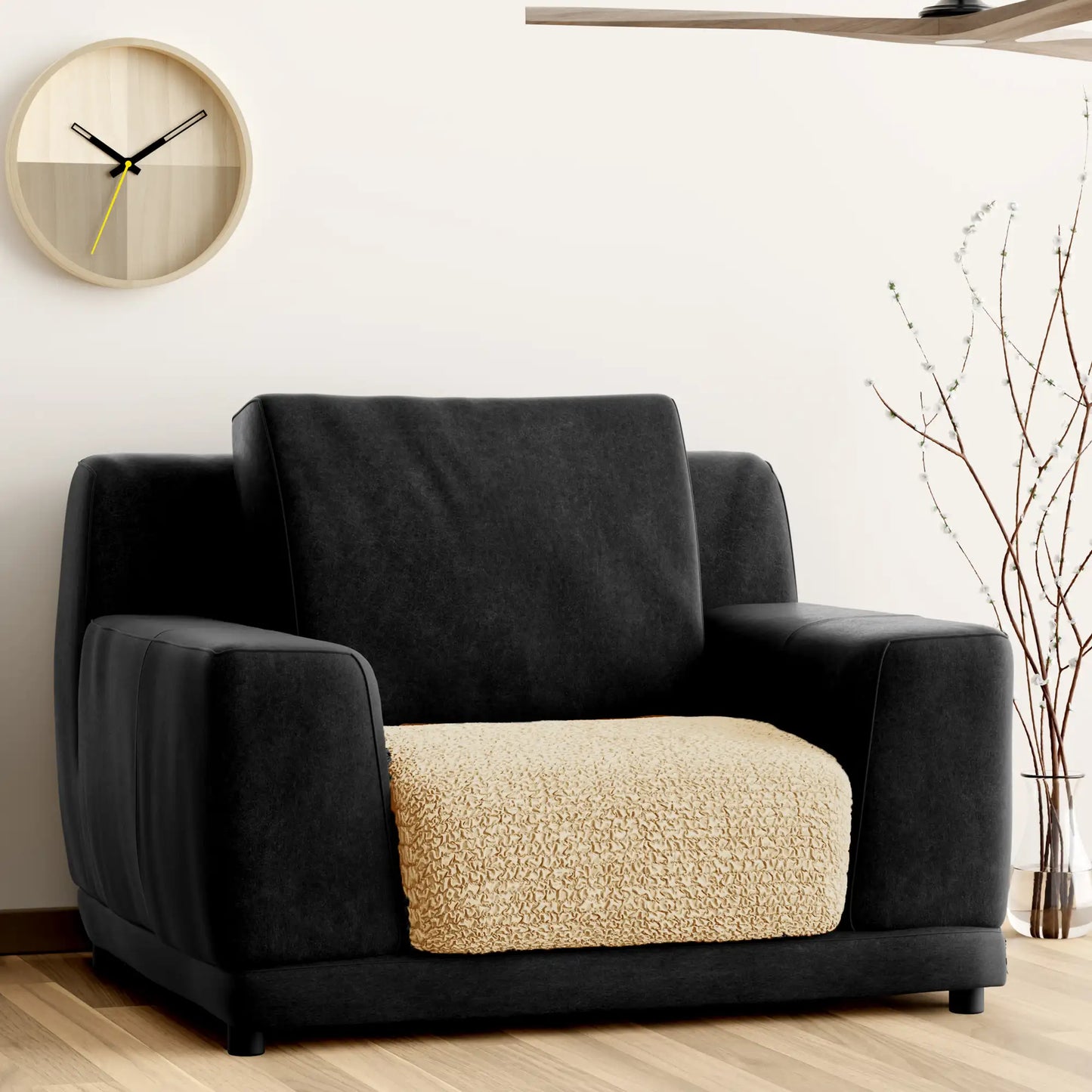 Seat Cushion Cover - Beige, Microfibra Collection