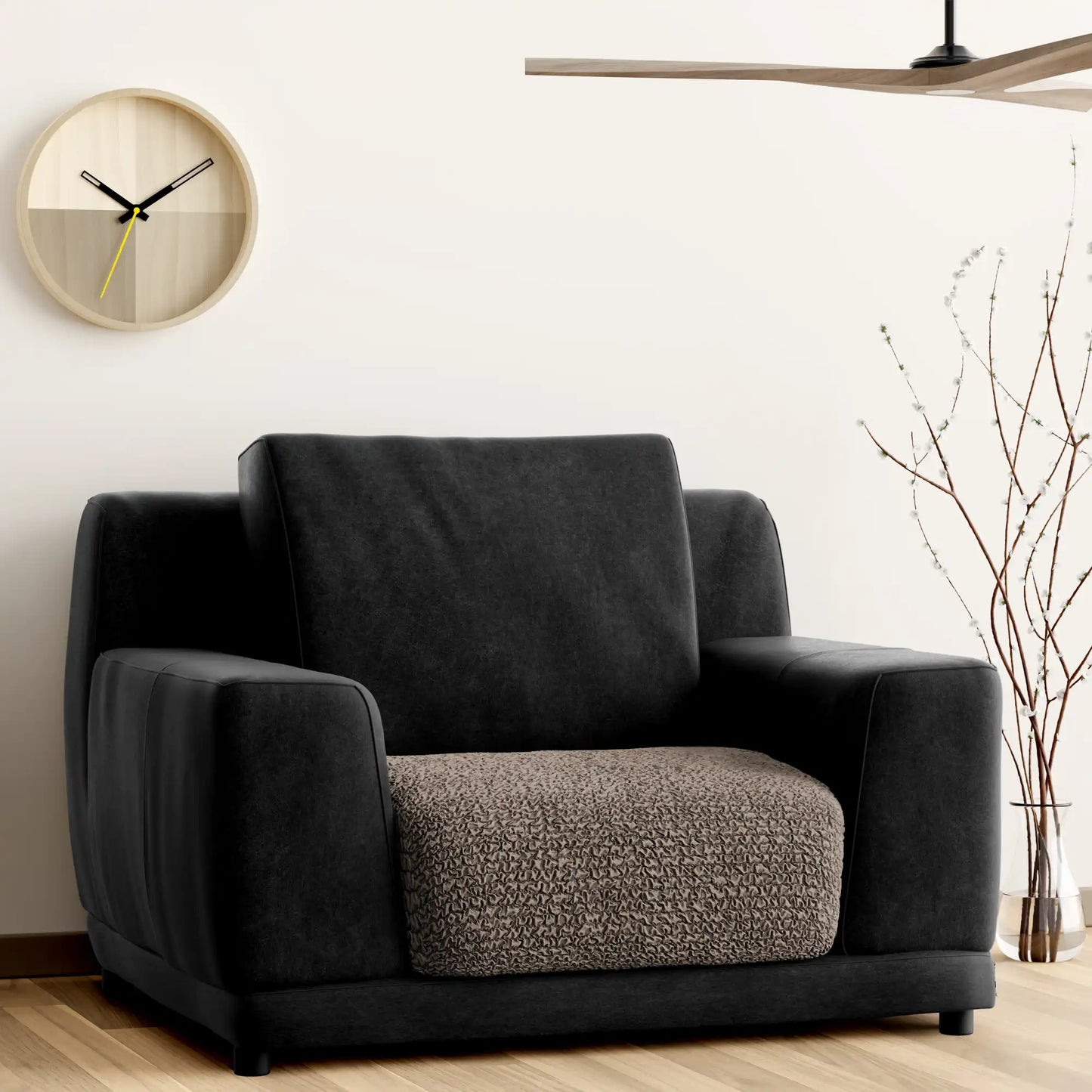 Seat Cushion Cover - Choco, Microfibra Collection