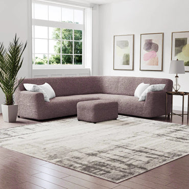 Housse de canapé d'angle - Choco, Microfibre