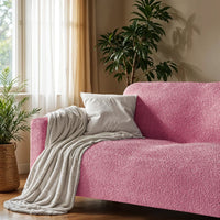 2 Seater Sofa Cover - Pink, Microfibra