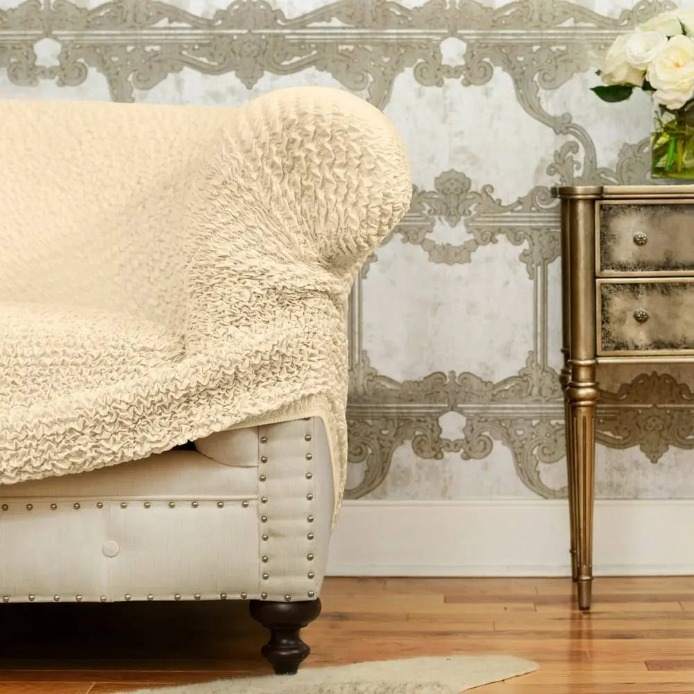 Tub Chair Cover - Beige, Microfibra