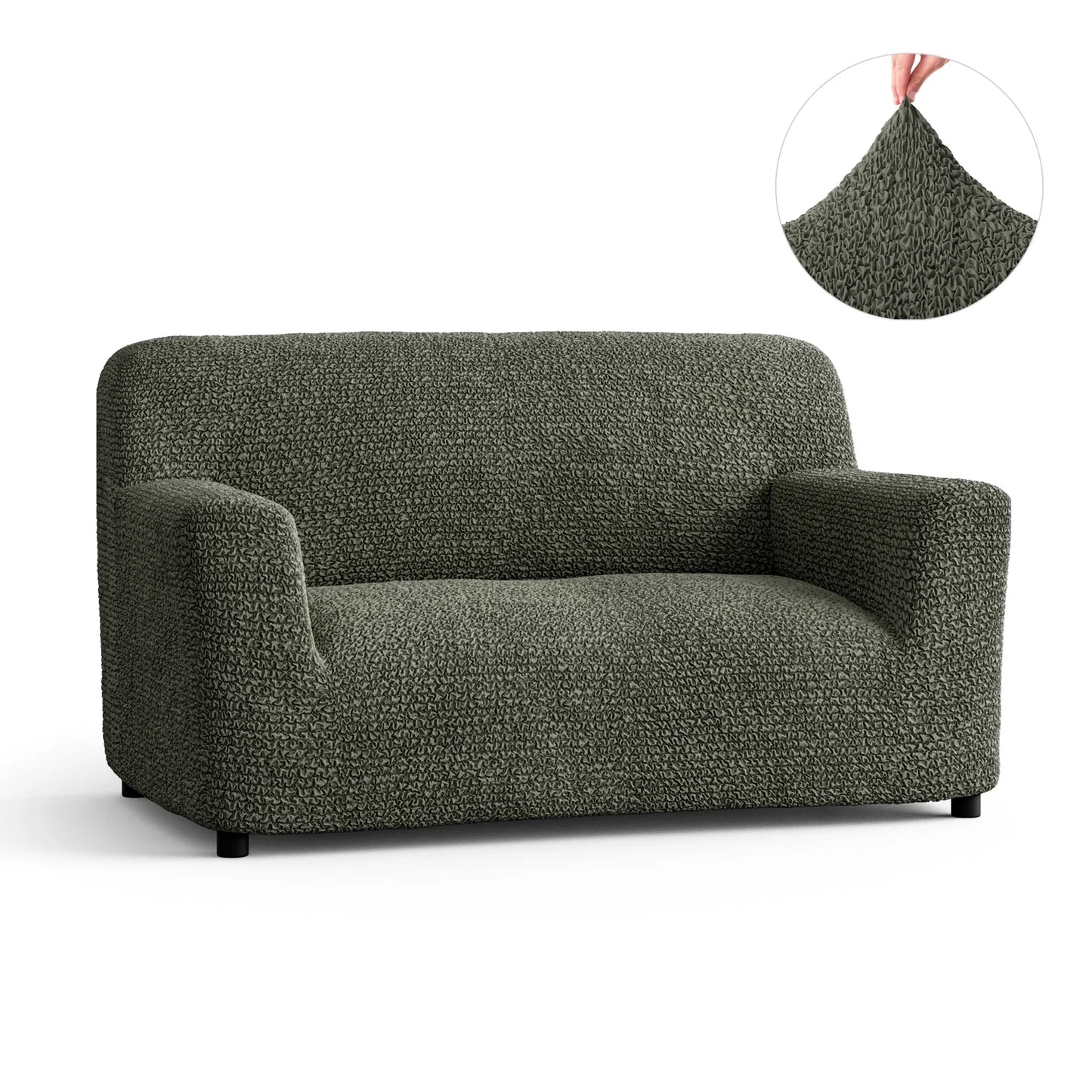 2 Seater Sofa Cover - Moss Green, Microfibra