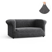 2 Seater Chesterfield Sofa Cover - Charcoal, Microfibra Collection