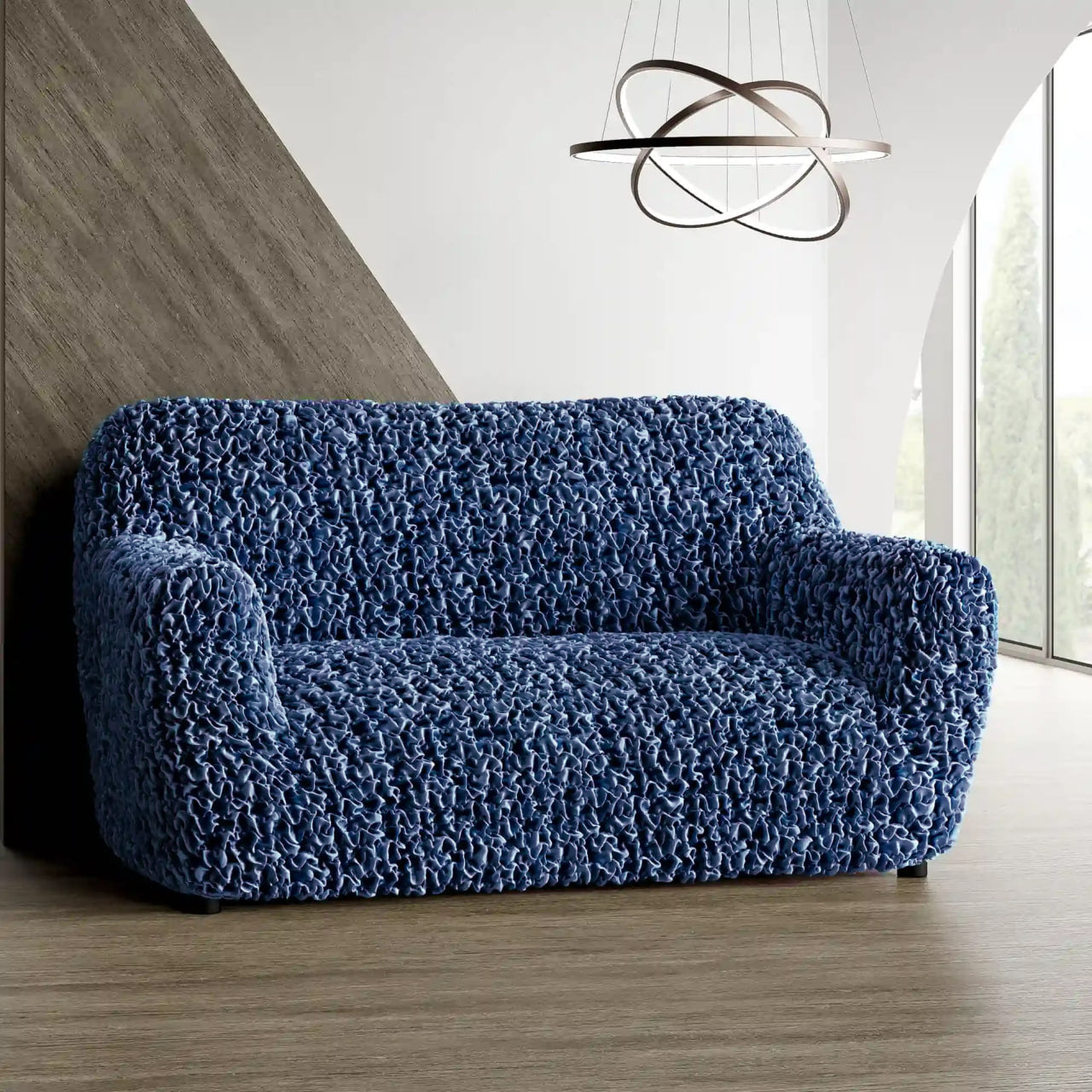 2 Seater Sofa Cover - Blue, Fuco Velvet