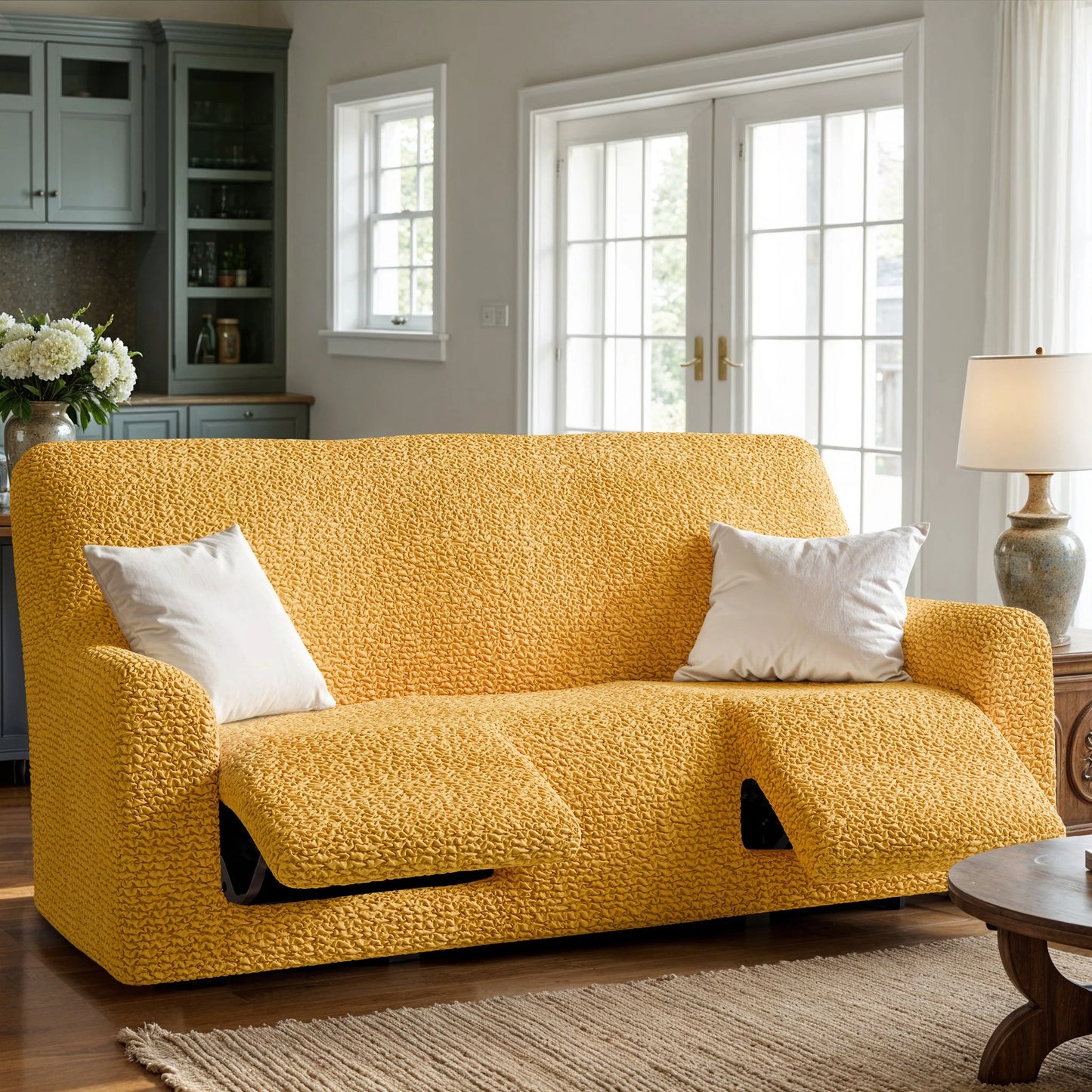 3 Seater Recliner Sofa Cover - Mango, Microfibra