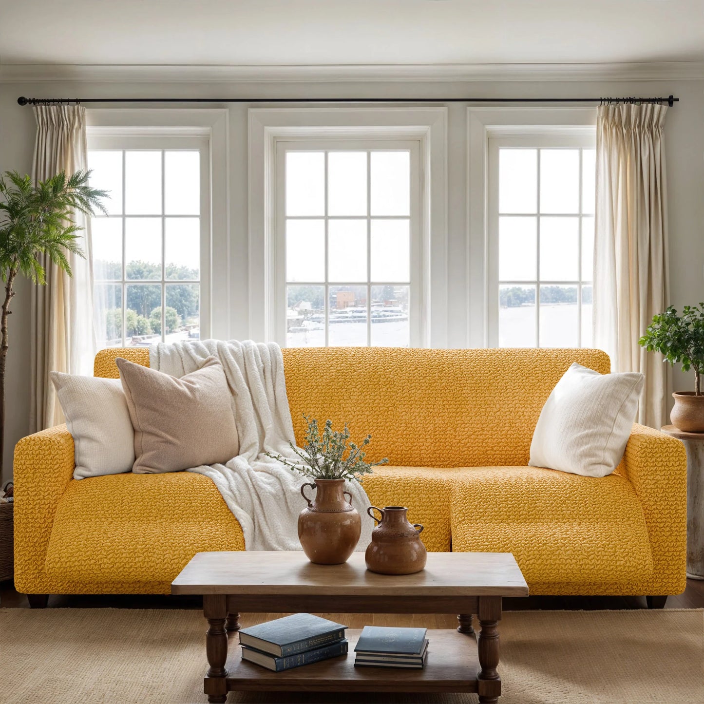 3 Seater Recliner Sofa Cover - Mango, Microfibra
