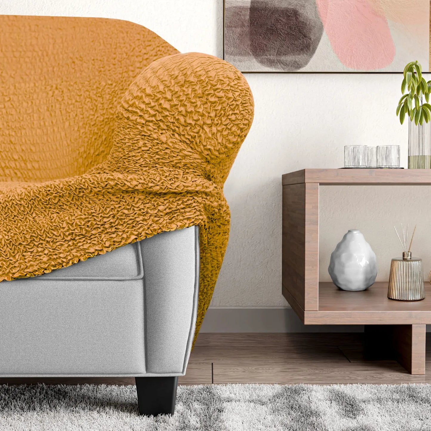 3 Seater Recliner Sofa Cover - Mango, Microfibra
