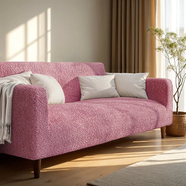 2 Seater Sofa Cover - Pink, Microfibra