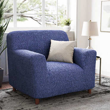 Arm Chair Cover - Blue, Microfibra